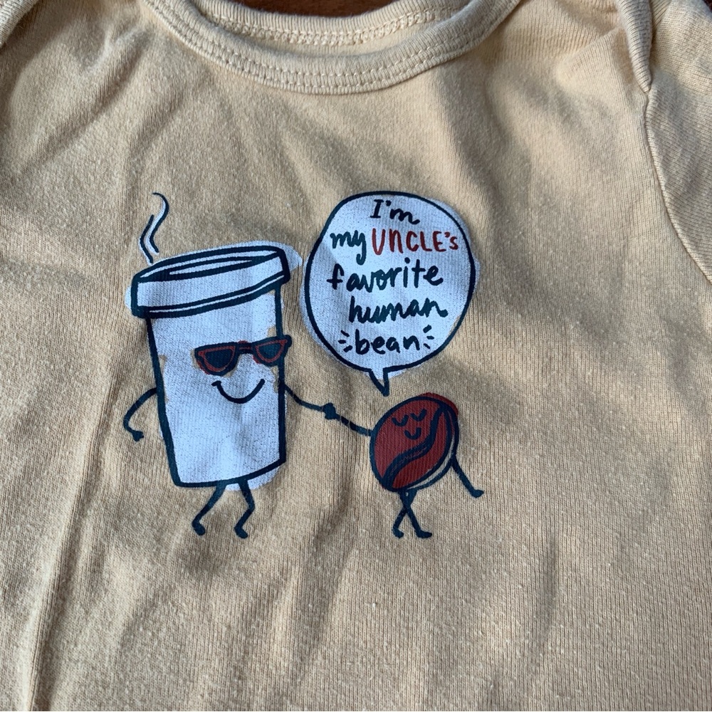 Carter’s Uncle Human Bean Yellow Kids One Piece 12m - Picture 2 of 4